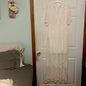 White Bella Ella Maxi dress